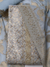 Floral Woven Chanderi Unstitched Suit Piece With Dupatta